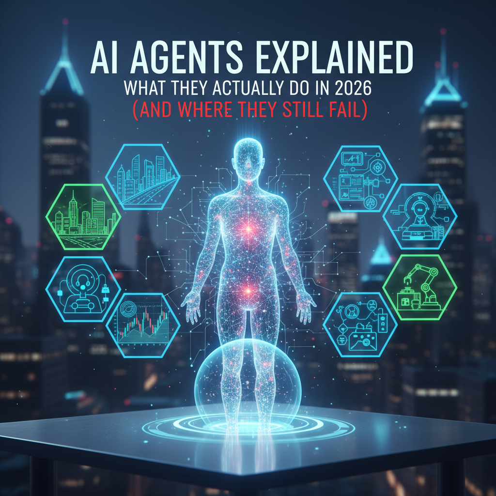 A glowing AI agent network coordinating tasks across applications